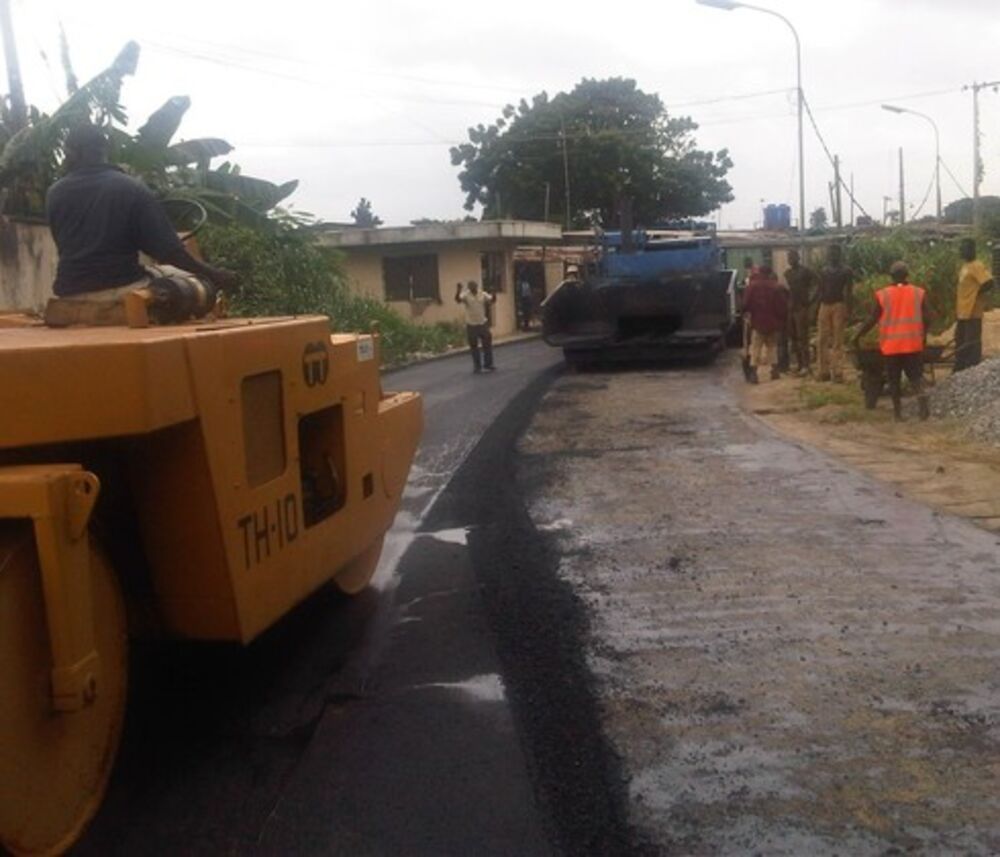 Road construction and compaction works